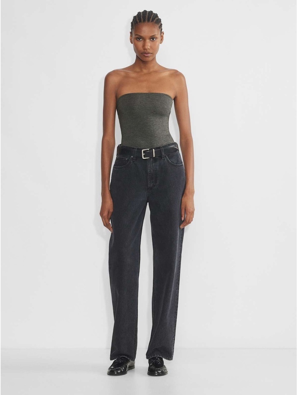 Aritzia Babaton Contour Tube Top - grey - small